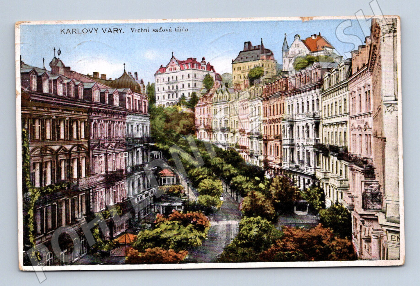 Postcard Karlovy Vary Sadová třída 1931 (M5480)