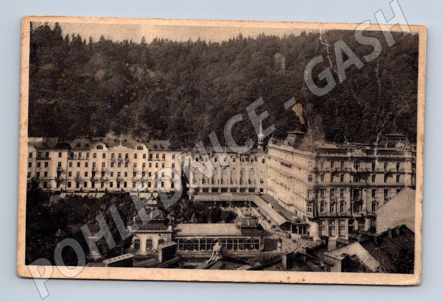Postcard Karlovy Vary Parkhotel Pupp historical (M5481)