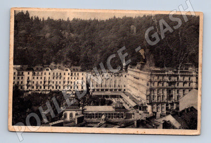 Postcard Karlovy Vary Parkhotel Pupp historical (M5481)