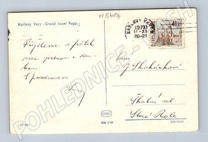 Postcard Karlovy Vary Grandhotel Pupp historical (M5484)