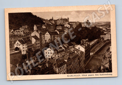 Pohlednice Karlovy Vary Schlossberg historická (M5487)