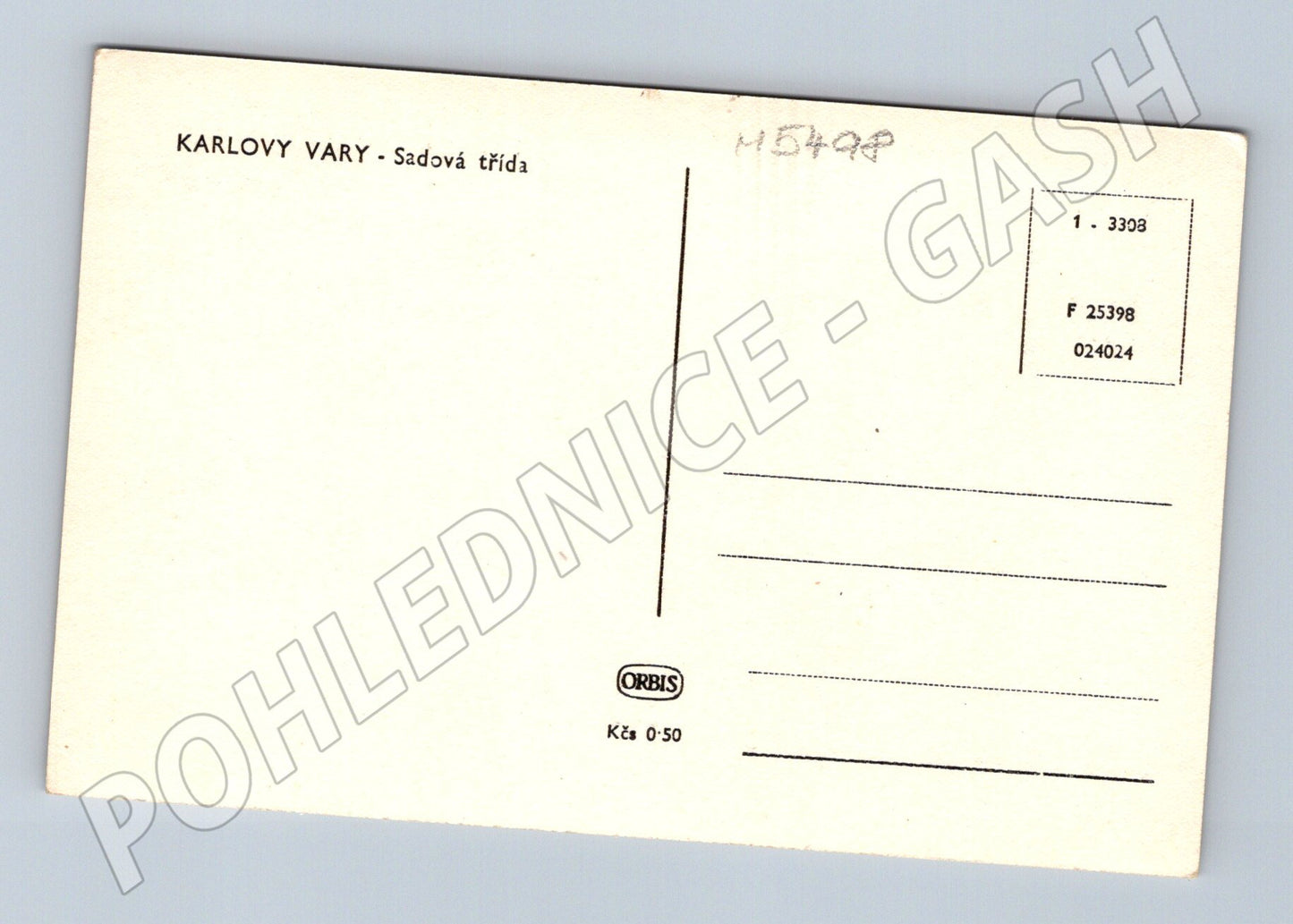 Postcard Karlovy Vary Sadová třída historical (M5498)