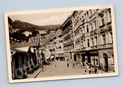 Postcard Karlovy Vary Market Colonnade Historical (M5499)