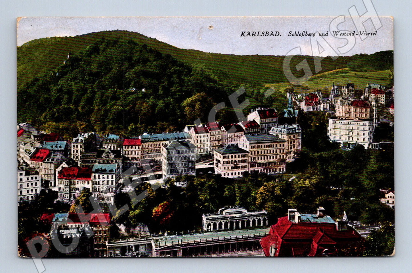 Postcard Karlovy Vary Schlossberg and Westend (M5508)