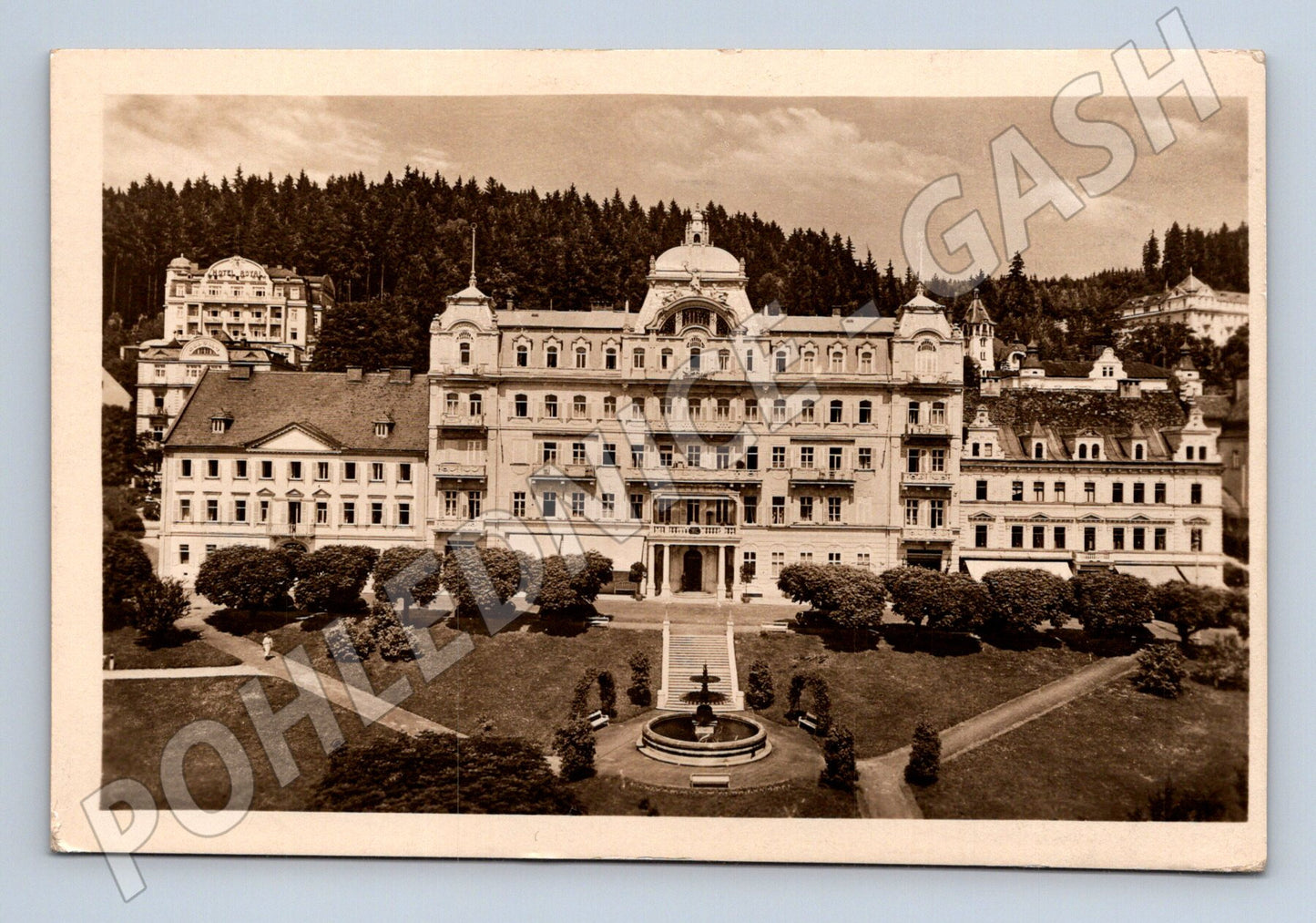 Postcard Marianske Lazne President Gottwald Square (M5517)