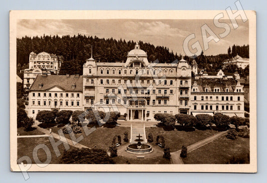 Pohlednice Mariánské Lázně náměstí K Gottwalda 1950 (M5518)