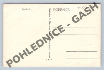 Pohlednice Žamberk s kostelem 1928 (M552)