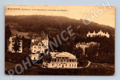 Postcard Marianske Lazne Café Bellevue Miramonte 1910 (M5520)