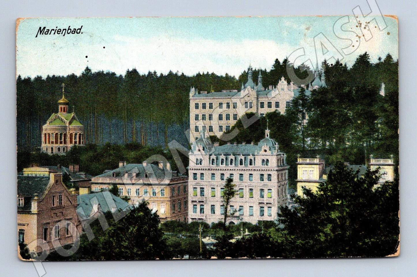 Postcard Mariánské Lázně colored RU historical (M5522)