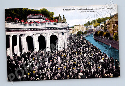 Postcard Karlovy Vary Mill Colonnade colored (M5525)