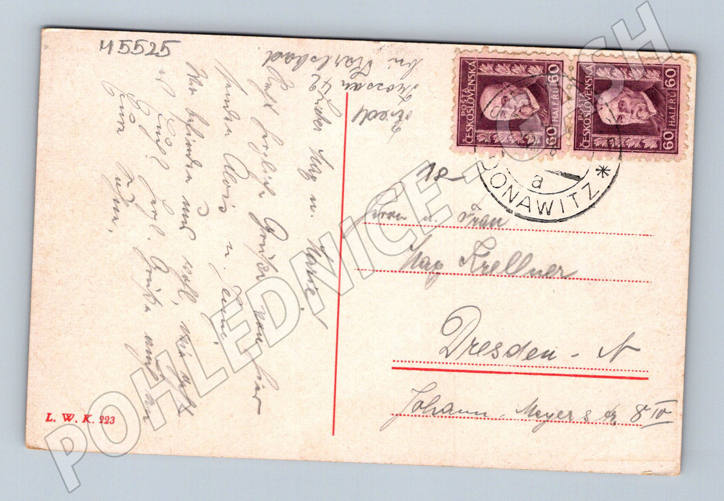 Postcard Karlovy Vary Mill Colonnade colored (M5525)