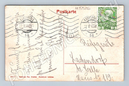 Postcard Karlovy Vary Sprudelgasse colored 1908 (M5526)