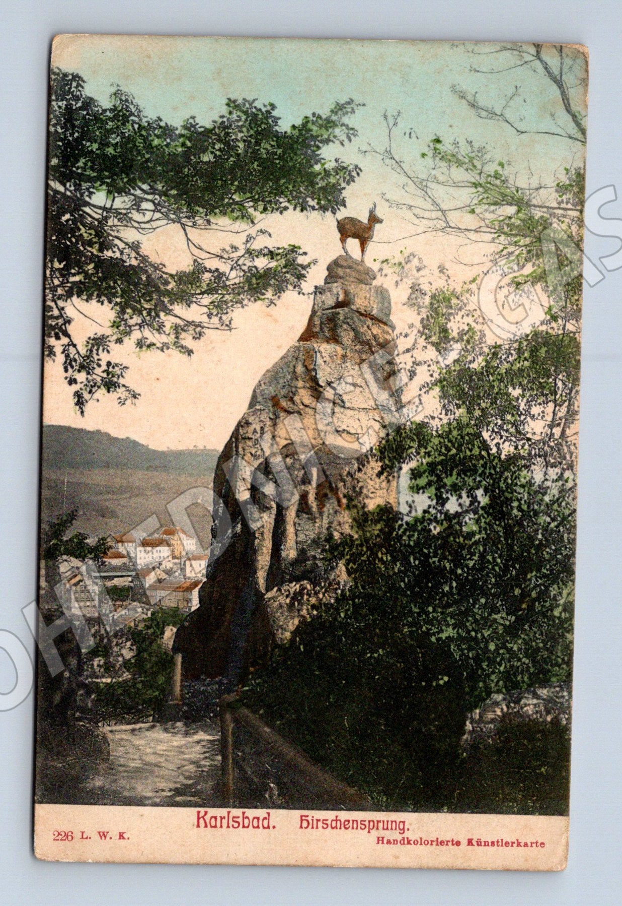 Pohlednice Karlovy Vary Březenský skok historická (M5530)