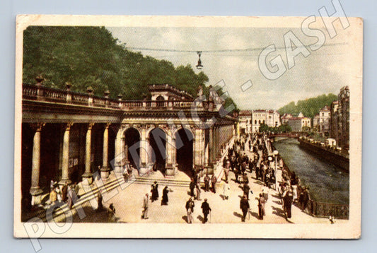 Pohlednice Karlovy Vary Mlýnská kolonáda stará (M5533)