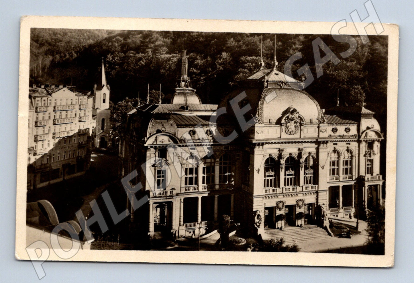 Pohlednice Karlovy Vary Lázně I historická čb (M5540)