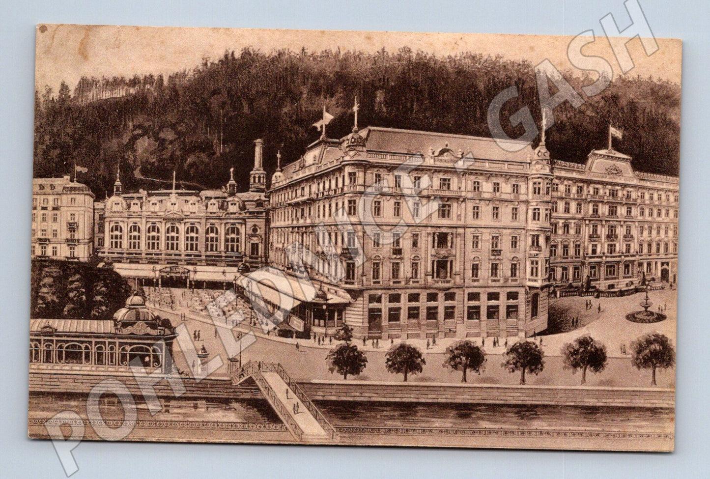 Postcard Karlovy Vary Grandhotel Pupp historical (M5546)