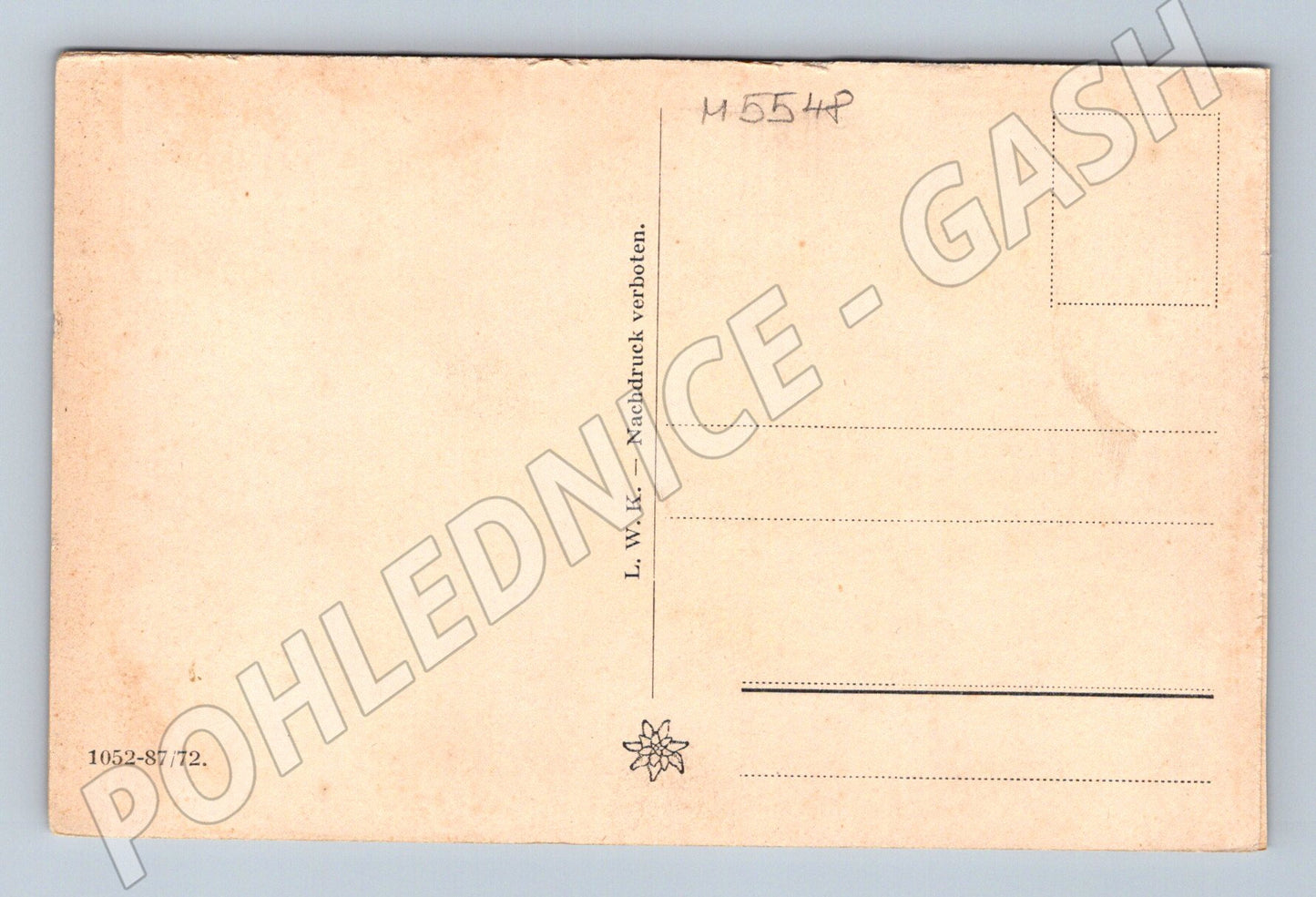Postcard Karlsbad Waldandacht historical Czech Republic (M5548)
