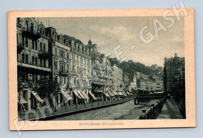 Postcard Karlovy Vary Kreuzstrasse old (M5551)