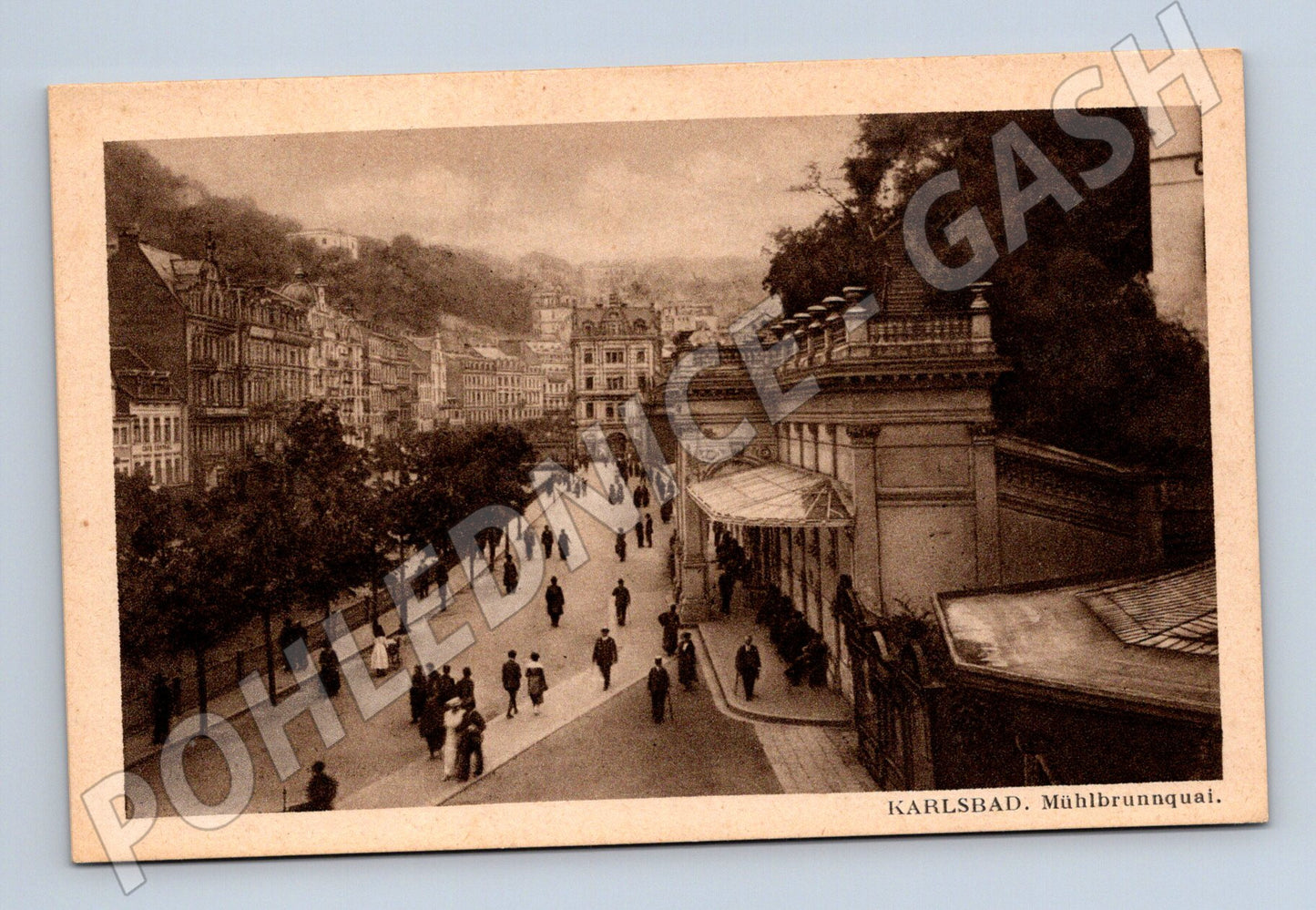 Postcard Karlovy Vary Mühlbrunnquai historical (M5552)