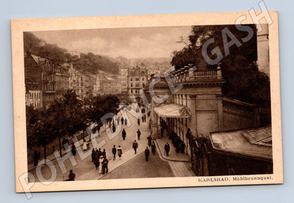 Postcard Karlovy Vary Mühlbrunnquai historical (M5552)
