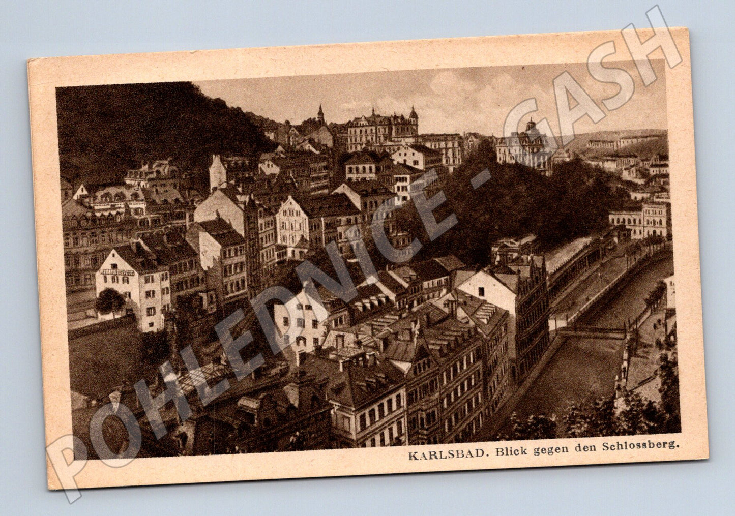 Postcard Karlovy Vary Castle Hill historical (M5553)