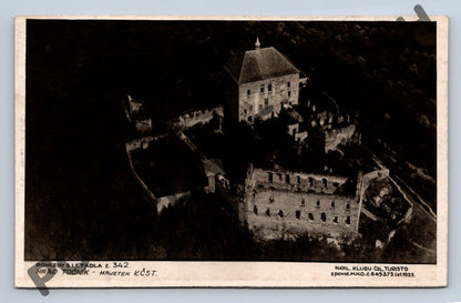 Pohlednice hrad Točník letecký pohled 1928 (M556)