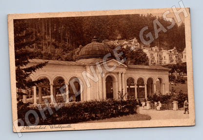 Postcard Marianske Lazne Old Forest Spring (M5562)