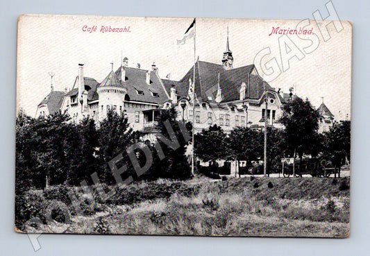 Pohlednice Café Rübezahl Marienbad historická (M5567)