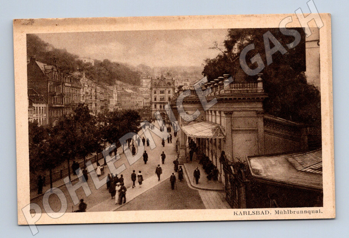 Postcard Karlovy Vary Mühlbrunnquai old (M5572)