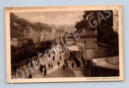 Postcard Karlovy Vary Mühlbrunnquai old (M5572)