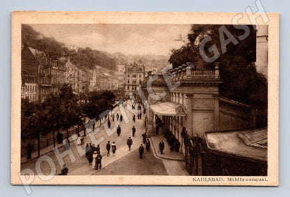 Postcard Karlovy Vary Mühlbrunnquai old version (M5573)