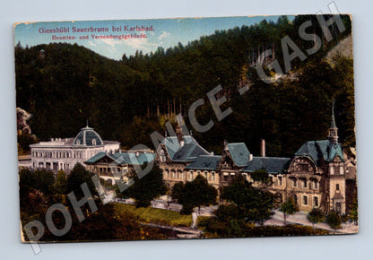 Postcard Giesshübl Sauerbrunn near Karlovy Vary colored (M5575)