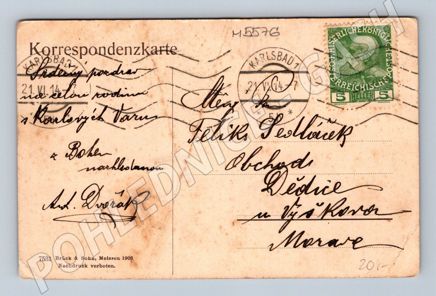 Postcard Karlovy Vary Café Pupp historical (M5576)