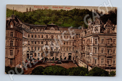Postcard Karlovy Vary Grandhotel Pupp historical (M5579)