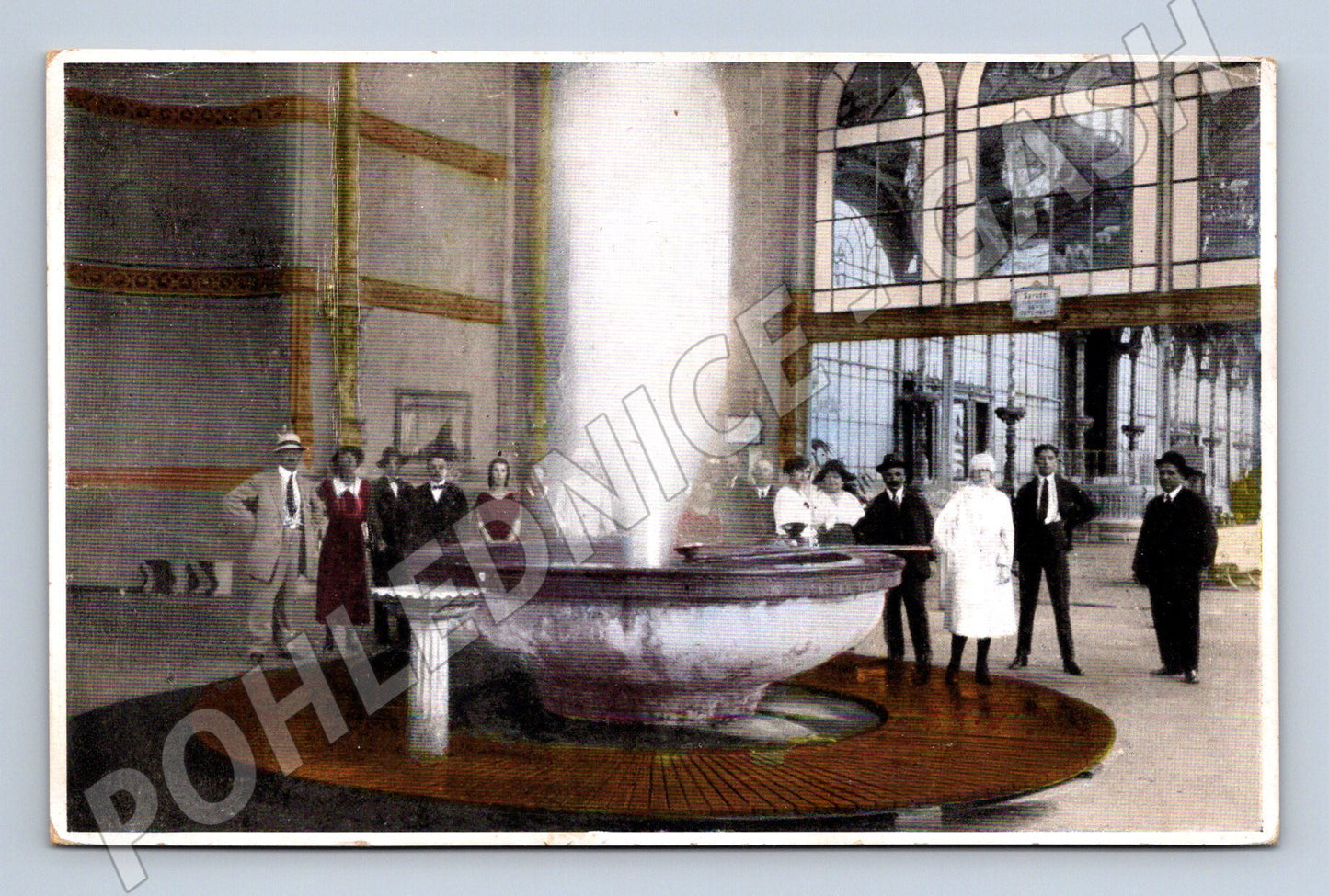 Postcard Karlovy Vary Hot Spring colored old (M5582)