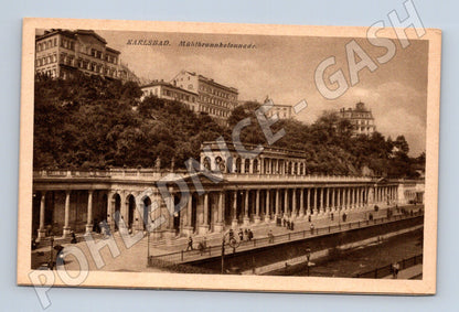 Postcard Karlovy Vary Old Mill Colonnade (M5584)