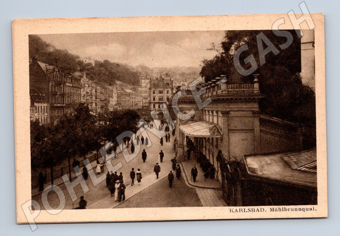 Postcard Karlovy Vary Mühlbrunnquai old (M5585)
