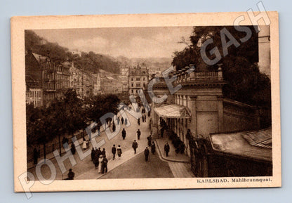 Postcard Karlovy Vary Mühlbrunnquai old (M5585)