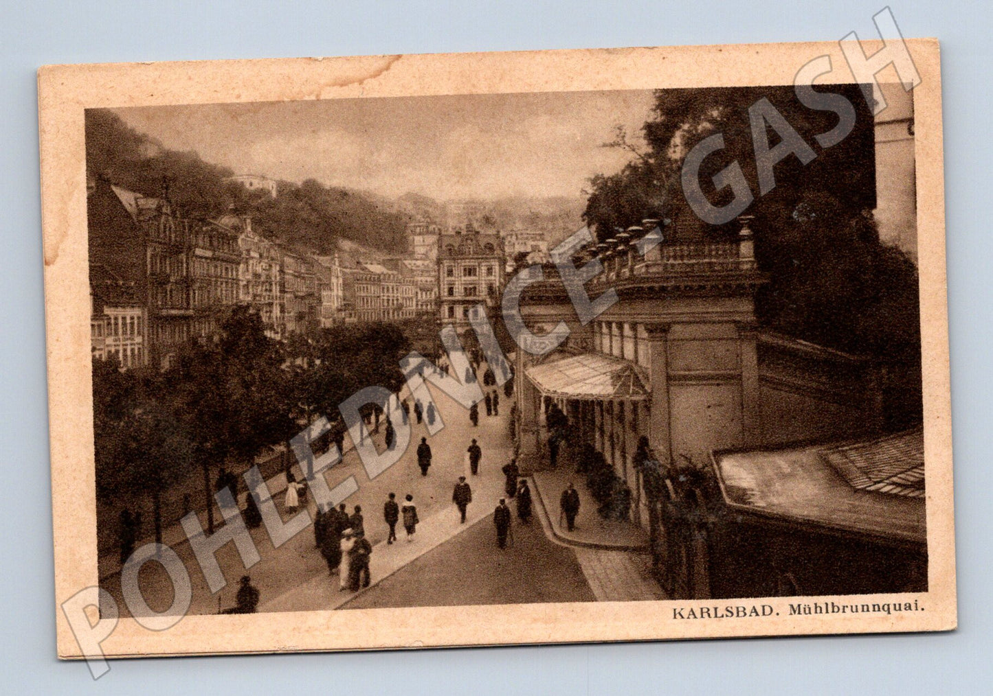 Pohlednice Karlovy Vary Mühlbrunnquai stará varianta (M5586)