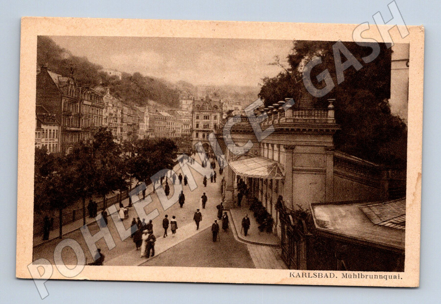 Postcard Karlovy Vary Mühlbrunnquai another variant (M5587)
