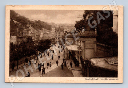 Postcard Karlovy Vary Mühlbrunnquai historical variant (M5588)