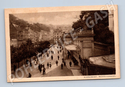 Postcard Karlovy Vary Mühlbrunnquai old (M5592)
