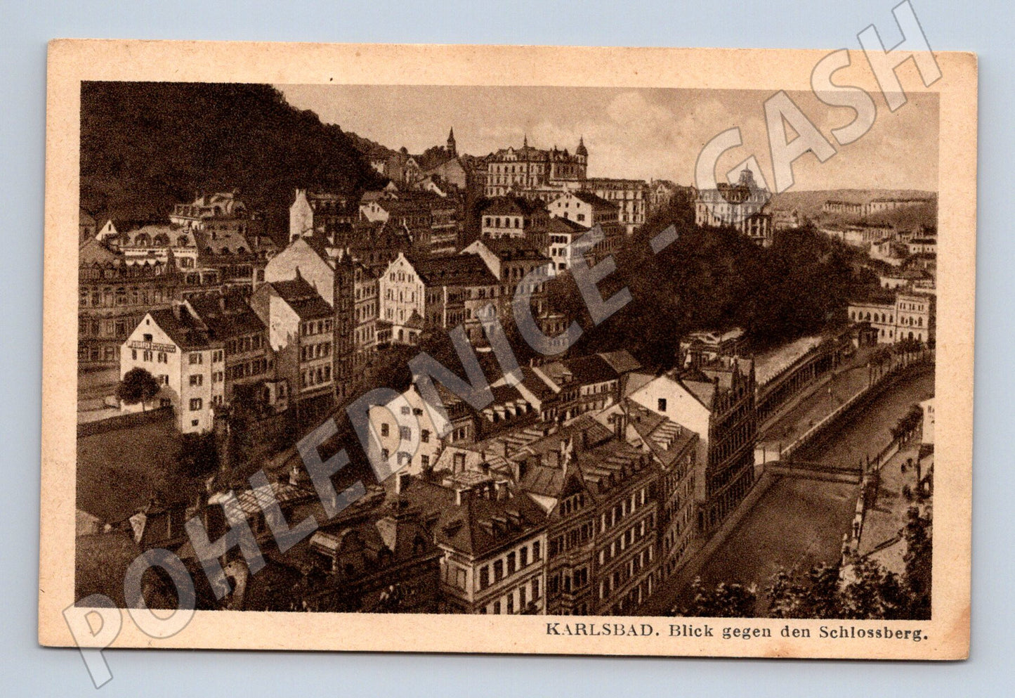 Postcard Karlovy Vary Schlossberg historical (M5596)