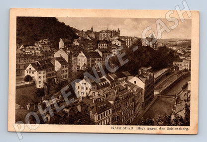 Postcard Karlovy Vary Schlossberg historical (M5596)