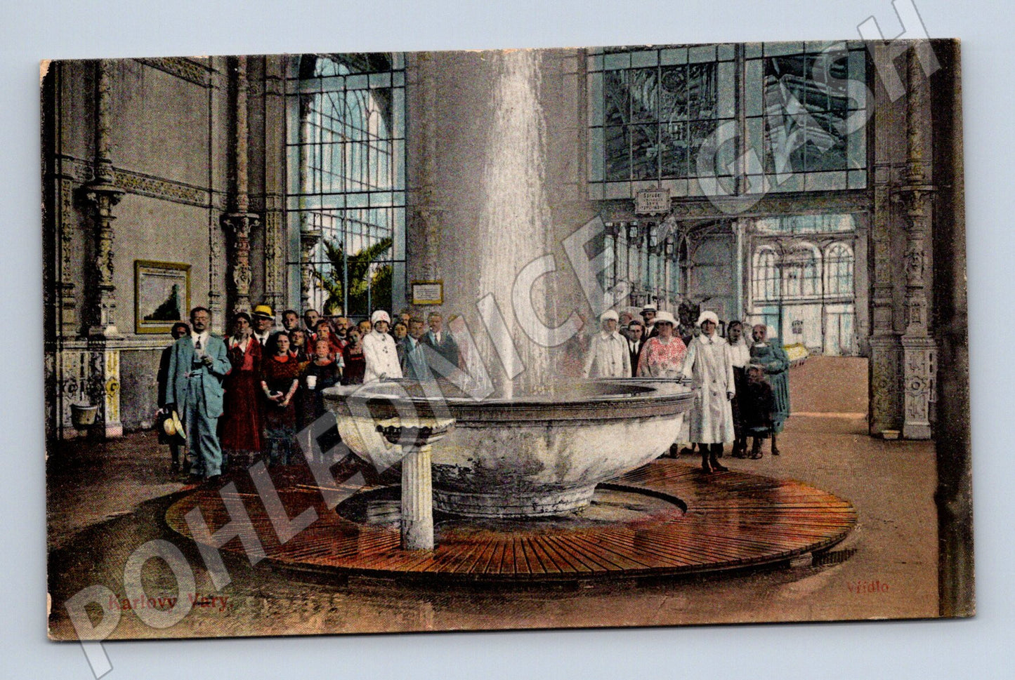 Postcard Karlovy Vary Hot Spring historical (M5597)