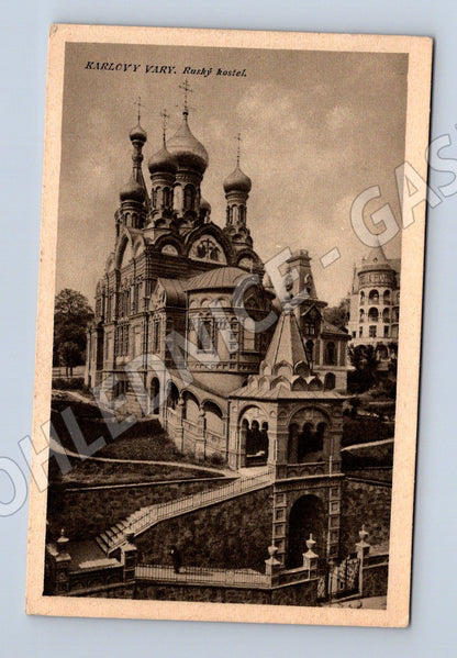 Postcard Karlovy Vary Old Russian Church (M5598)