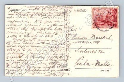 Postcard Karlovy Vary historical city motif (M5600)