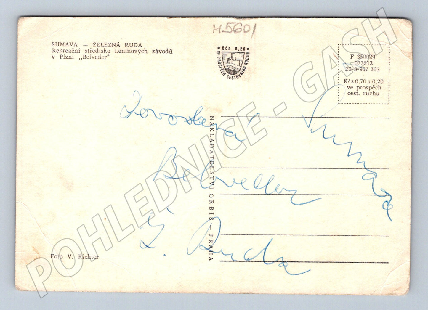 Pohlednice Železná Ruda Belveder Šumava starý motiv (M5601)
