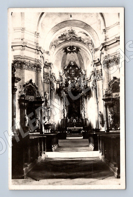 Pohlednice Přeštice hlavní oltář historická (M5615)