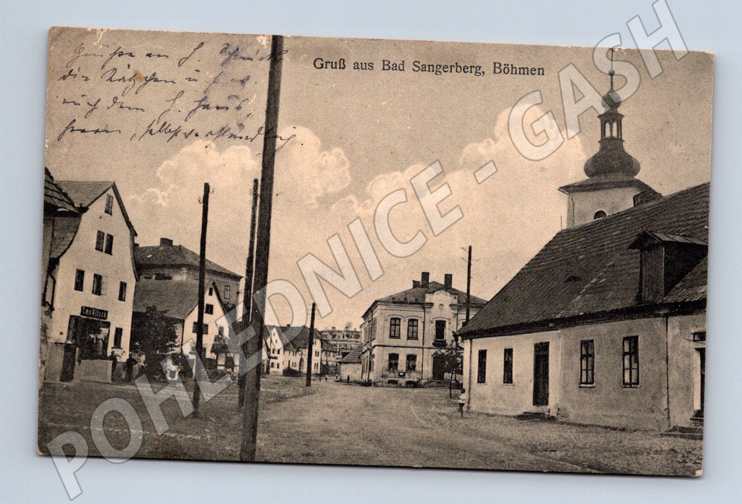 Postcard Okounov Bad Sangerberg historical (M5617)